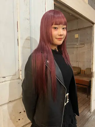 ロング カラー ハイトーン/顔まわり レイヤー/YUKAのヘアスタイル