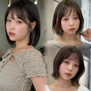 ショート ボブ/レイヤー/ 縮毛矯正/ 渡邊莉玖のヘアスタイル