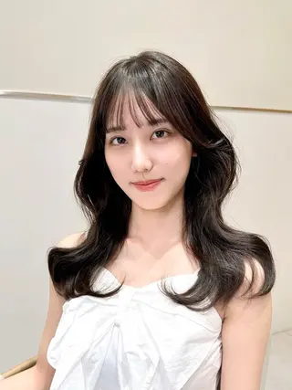 セミロング カラー 韓国ヘア/レイヤー/ 顔まわり/りょーとのヘアスタイル