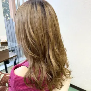 セミロング カラー 甲田 豪徳のヘアスタイル