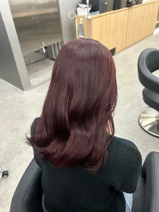 セミロング カラー 愛結 暖色カラー🎀🩰のヘアスタイル