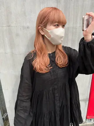 セミロング カラー 千葉 郁也のヘアスタイル