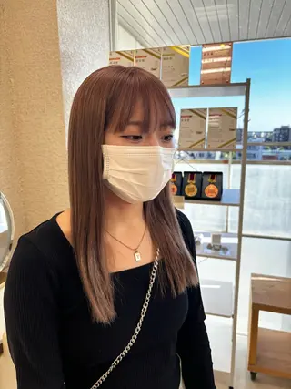 ミディアム 推し活/韓国/ブリー チカラーminamiのヘアスタイル