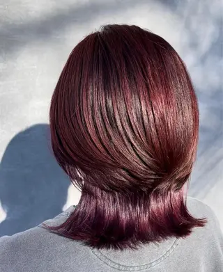 ミディアム カラー 青田 明日海のヘアスタイル