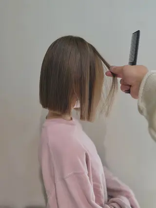 ミディアム カラー opus 店長大和 レイヤー/赤み消しのヘアスタイル