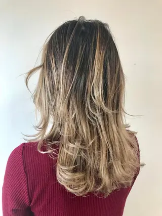 セミロング カラー パーマ ヘアアレンジ メンズ キッズ ネイル マツエク・マツパ Lien 深井店のヘアスタイル