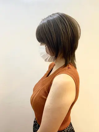 ショート カラー 艶髪カラー&ウルフ フルカワ ヒロズミのヘアスタイル