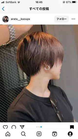 ショート AVEDA Lifestyle  Salon & Spa 南青山所属・🌿カットモデル募集 🌿rinonのヘアスタイル