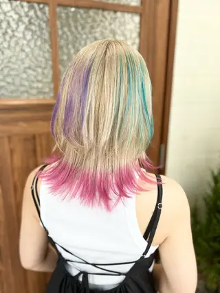 ミディアム カラー 🍇おぐら めぐみ🍇のヘアスタイル