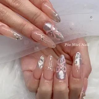 ネイル momo 長さだしのネイルデザイン