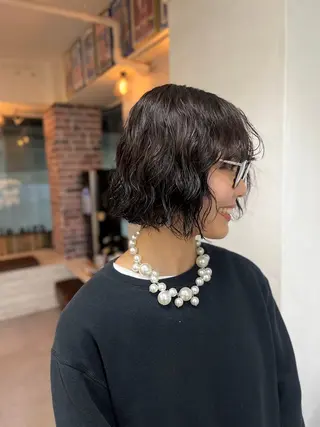 ショート パーマ ウルフレイヤー エクステ/kokiのヘアスタイル
