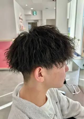 パーマ メンズ メンズカット ボブ/米崎駿也のヘアスタイル