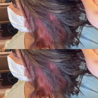 ミディアム カラー 👑派手髪/カット 👑ANRYのヘアスタイル