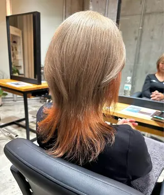 ミディアム カラー ✨髪質改善/ブリーチ /ショート高山のヘアスタイル