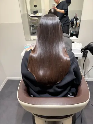 セミロング 顔周りカット/髪質改 善/新宿/畑中稔里のヘアスタイル