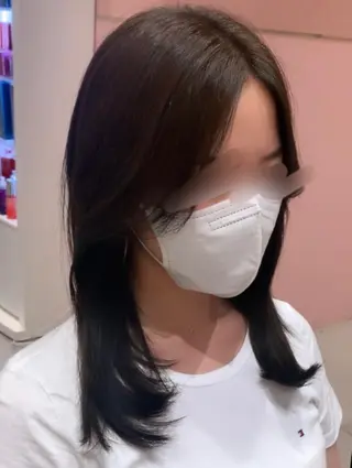 ミディアム カラー ヘアアレンジ 内田 志乃のヘアスタイル