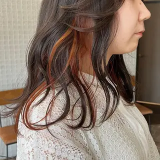 ロング カラー 中村 友香のヘアスタイル