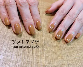 セミロング ネイル ツメトマツゲ .のネイルデザイン