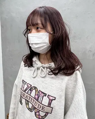 セミロング 暖色カラー/レイヤー カット☁️MEI☁️のヘアスタイル