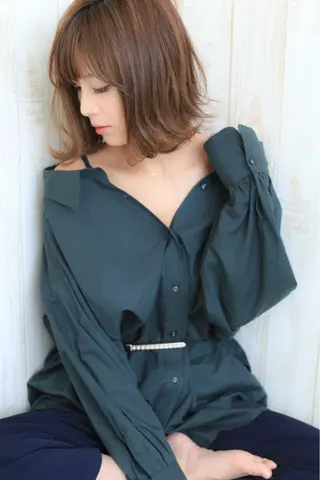 ミディアム 小顔カット/レイヤー 【WiLL】加藤のヘアスタイル