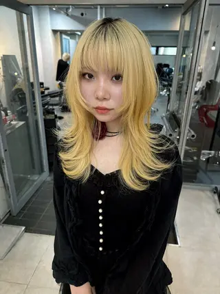 ミディアム 【ロングウルフカット 姫カット】伊藤裕哉のヘアスタイル