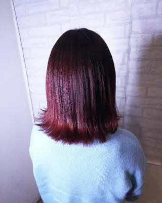 ミディアム カラー JIL BLAN 京都所属・RU RIのヘアスタイル