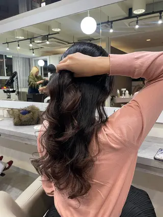 ロング パーマ 韓国風パーマ/ヘア セット/店長みづきのヘアスタイル