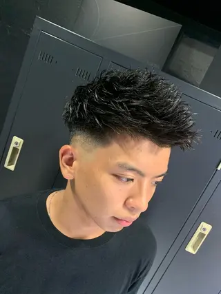 ショート メンズ メンズパーマ/難波/ 心斎橋　室園亮佑のヘアスタイル