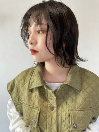 ミディアム カラー SALOWIN下北沢所属・hazuki 🌝のヘアスタイル