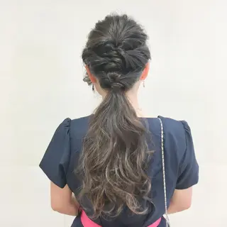 ロング カラー パーマ ヘアアレンジ 【Sweep】おじま のぞみのヘアスタイル