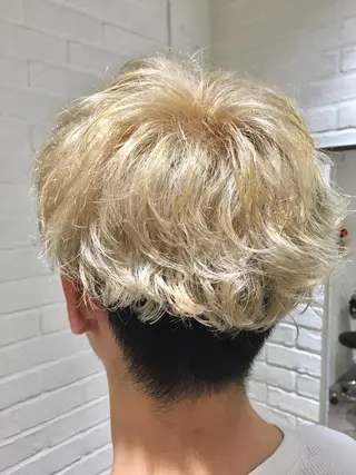 ショート カラー メンズ レイヤー/大人メンズ パーマ🌀 平島拓也のヘアスタイル