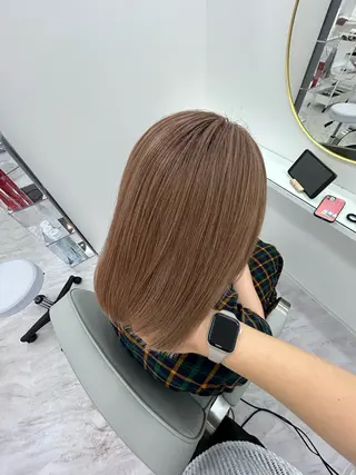 ミディアム カラー hair salon  Mu.所属・富田 みやこのヘアスタイル