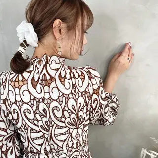 カラー ヘアアレンジ 韓国モテhair🍑 momoのヘアスタイル