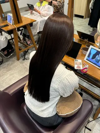 ロング カラー 似合わせカット 透明感カラー/中野のヘアスタイル