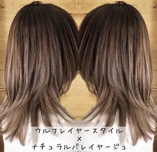 ミディアム カラー テトネ タカシのヘアスタイル