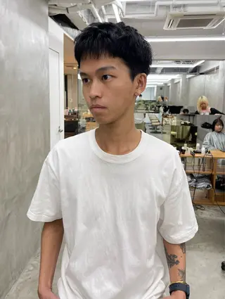 メンズ メンズカット パーマ[佐橋]のヘアスタイル