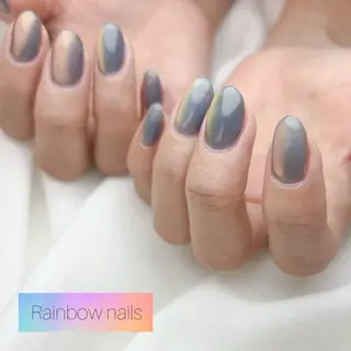 ネイル Rainbow nailsくろちゃんのネイルデザイン
