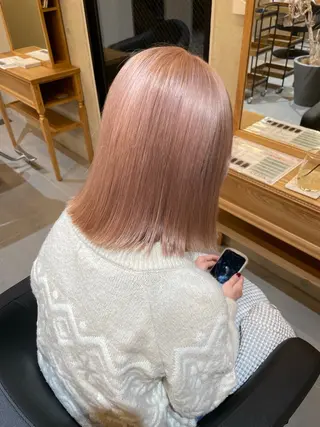 ミディアム カラー 羽田翔大/ブリーチ/ ボブカット/店長のヘアスタイル