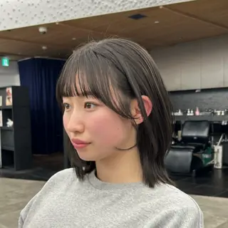 ミディアム カラー レイヤー/ボブ/透明 感カラー/佐藤奈由のヘアスタイル