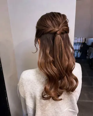 ロング ヘアアレンジ 愛　莉/大阪美容室 /ケア・艶カラーのヘアスタイル