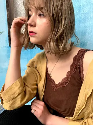 カラー ♥️ブリーチ/ボブ/ レイヤー♥️maiのヘアスタイル