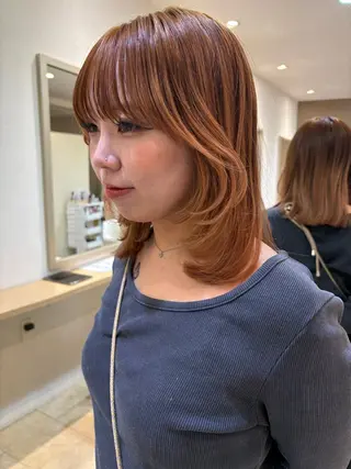 ミディアム あいり 福岡美容師のヘアスタイル