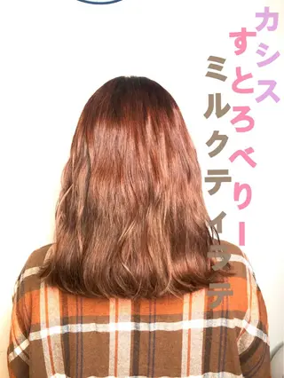 セミロング カラー ルシードスタイルクリザンテーム所属・メンズパーマ、カラー 大募集村上莉奈のヘアスタイル