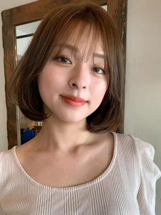 ショート カラー 透明感/オリーブ/ グレージュ/YUKAのヘアスタイル