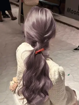 ロング 淡色ラベンダー♡ ニーナ🎀🦙のヘアスタイル