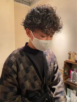 パーマ 岡田 神奈のヘアスタイル