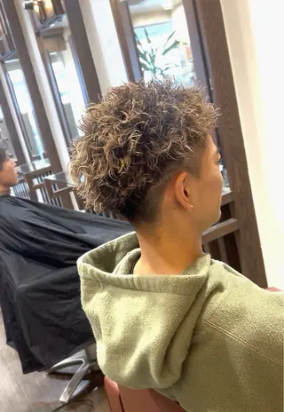 ショート メンズ メンズ特化/パーマ/ ハイライト/りょうまのヘアスタイル