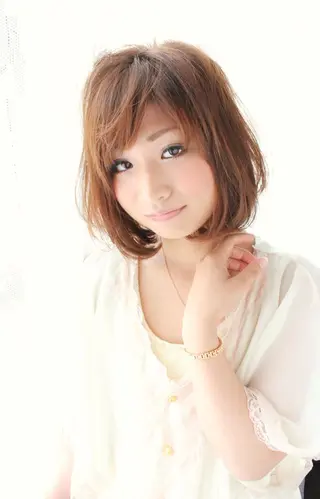 ショート カラー パーマ 細川 亮のヘアスタイル