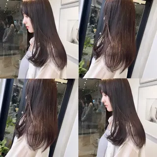 セミロング カラー カジュアルを女っぽく 𝗮𝘆𝗮𝗰𝗼のヘアスタイル
