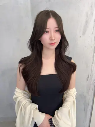 ロング 韓国レイヤーカット/ 縮毛矯正/羽田航のヘアスタイル